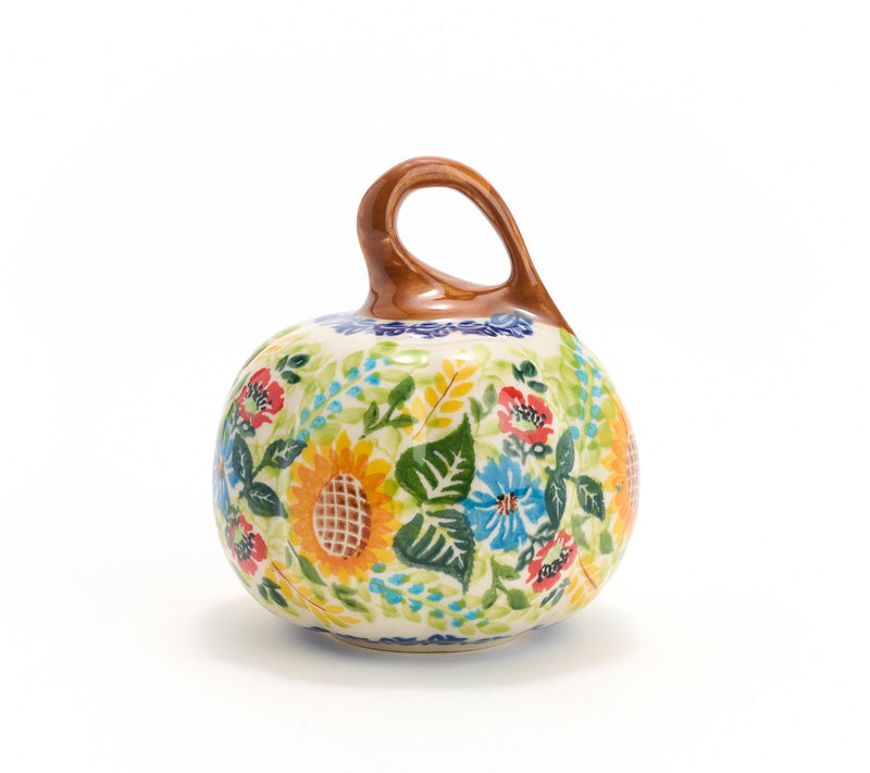 Lidia's Polish Pottery Mini Pumpkin — View 2