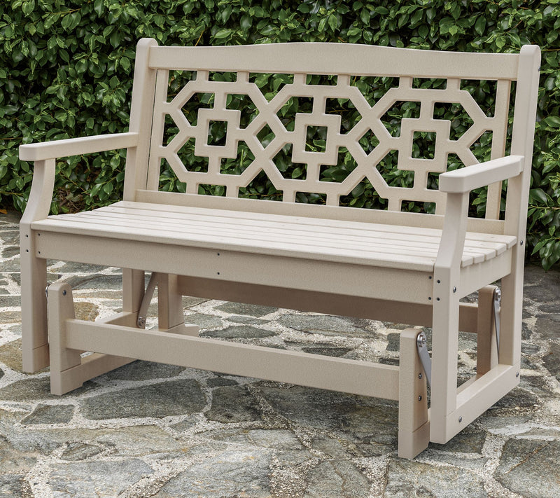 Martha Stewart by POLYWOOD Chinoiserie 48" Glider — View 17