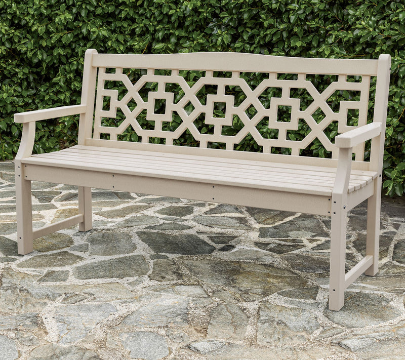 Martha Stewart by POLYWOOD Chinoiserie 60" Garden Bench — View 17