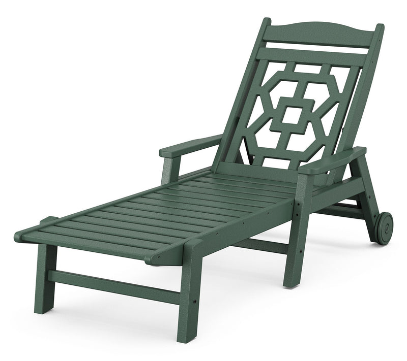 Martha Stewart by POLYWOOD Chinoiserie Chaise Lounge — View 5