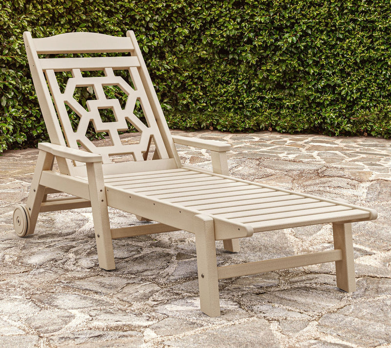 Martha Stewart by POLYWOOD Chinoiserie Chaise Lounge — View 17