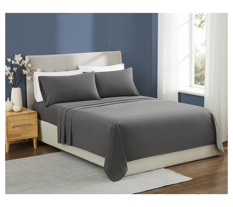 Brooklyn Loom Essential Cotton King 4-Piece Sheet Set — View 12