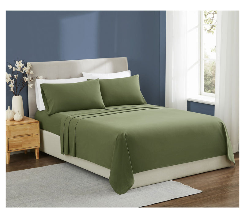 Brooklyn Loom Essential Cotton King 4-Piece Sheet Set — View 13