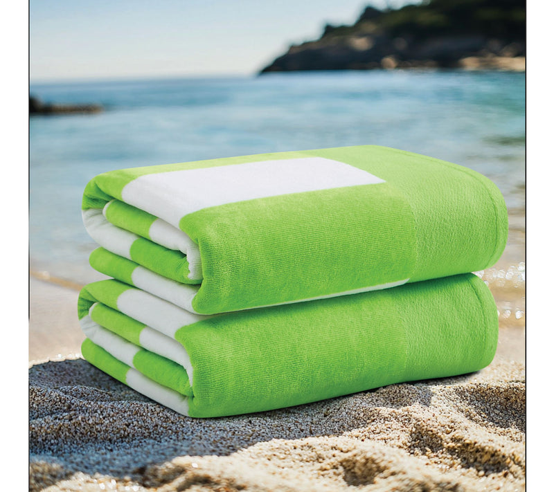Oceanfront Resort Cabana Stripe 2-Pack Beach Towel — Main view