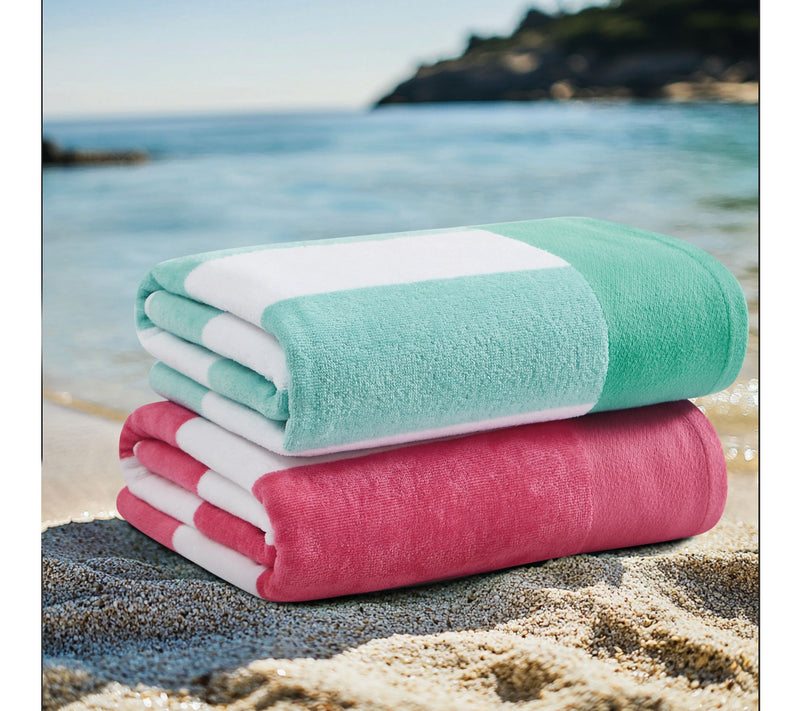 Oceanfront Resort Cabana Stripe 2-Pack Beach Towel — View 15