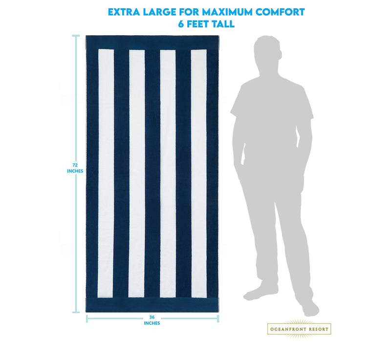 Oceanfront Resort Cabana Stripe 2-Pack Beach Towel — View 19