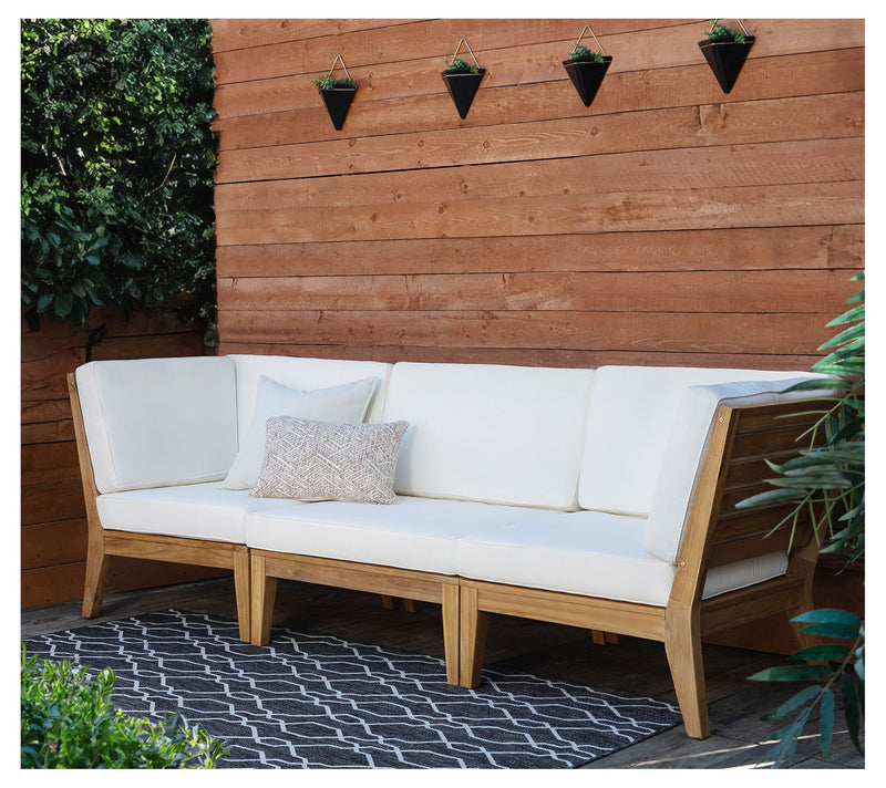 Linon Home Teak Soha Armless Chair — View 5