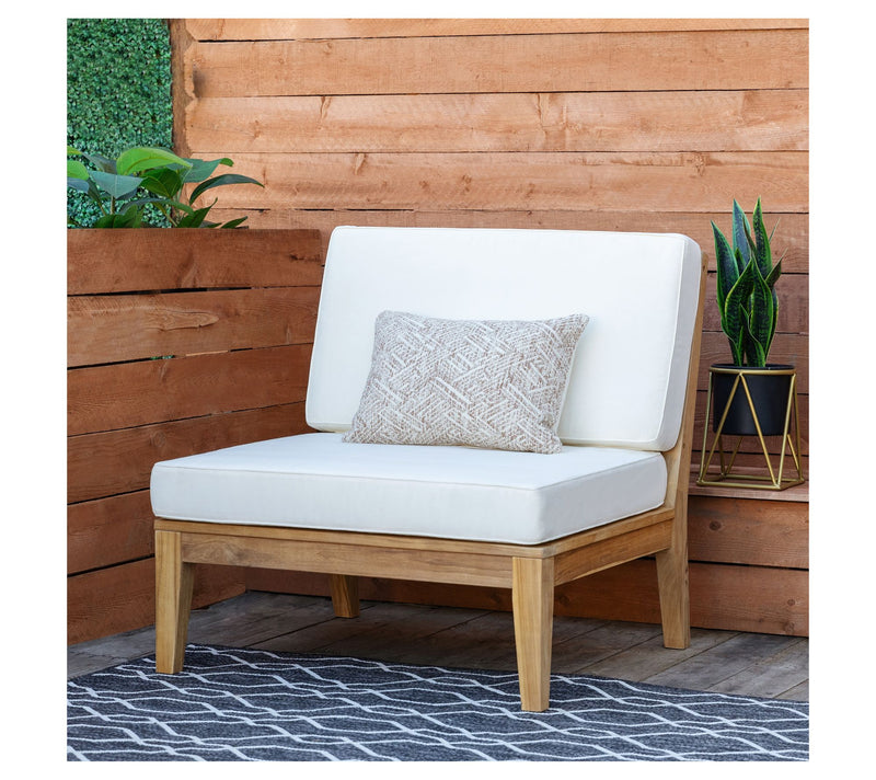 Linon Home Teak Soha Armless Chair — View 3