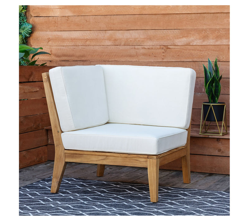 Linon Home Teak Soha Corner Chair — Main view