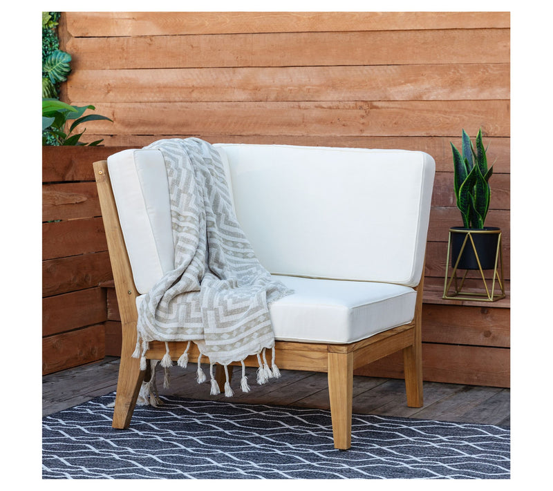 Linon Home Teak Soha Corner Chair — View 3