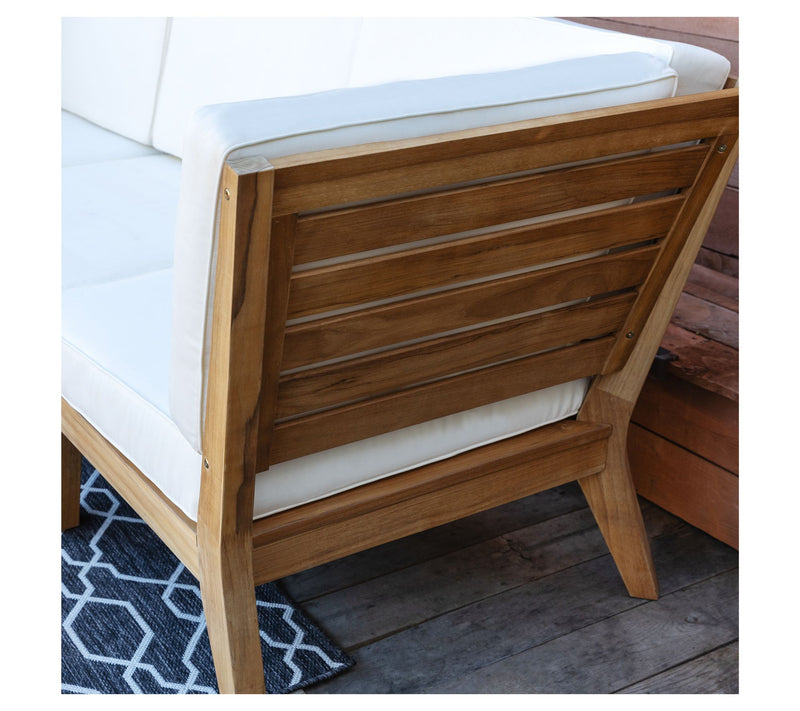 Linon Home Teak Soha Corner Chair — View 4