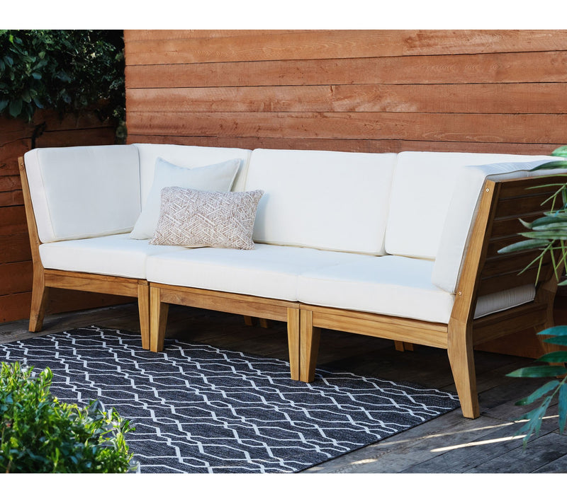 Linon Home Teak Soha Corner Chair — View 5