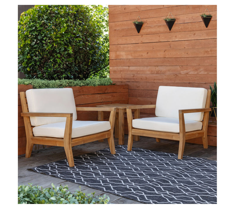 Linon Home Teak Cannon Arm Chair With Cushions — View 5
