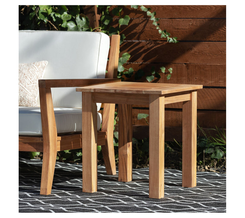 Linon Home Teak Cannon Side Table — View 5