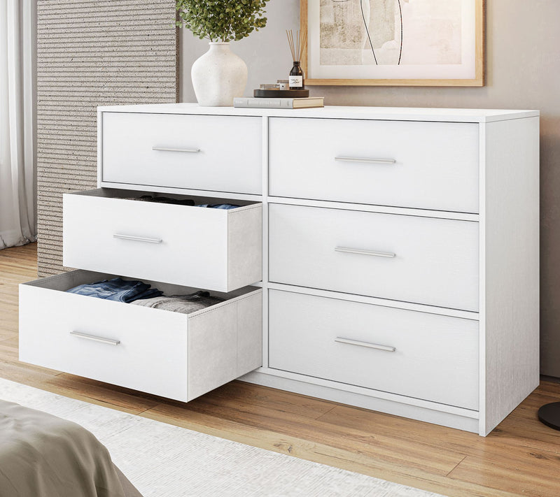 Techni Home Wood Frame Dresser with 6 Large Fabric Drawers — Main view