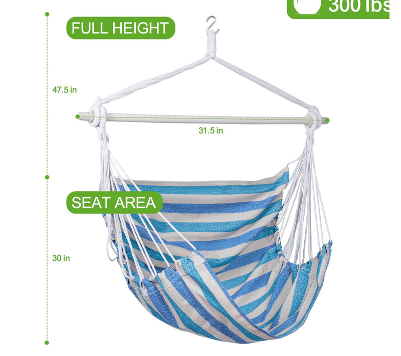 Backyard Expressions Striped Hammock Chair — View 13