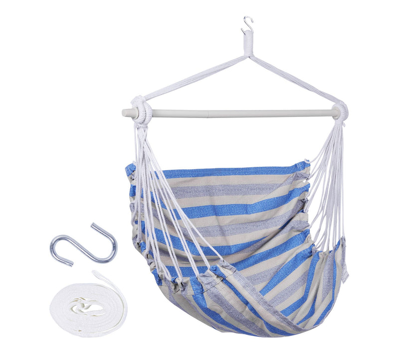 Backyard Expressions Striped Hammock Chair — View 5