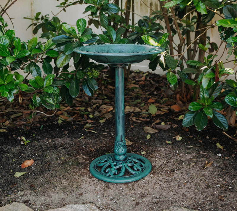 Backyard Expressions 27 Inch Resin Garden BirdBath — View 6