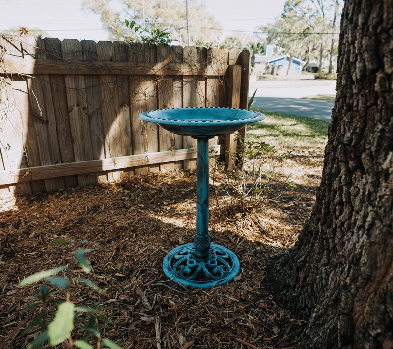 Backyard Expressions 27 Inch Resin Garden BirdBath — View 9