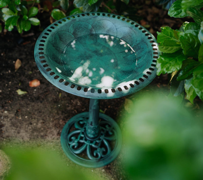 Backyard Expressions 27 Inch Resin Garden BirdBath — View 7