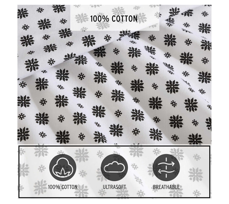 Eddie Bauer Fairisle Sprinkle White-Black Kingeet Set — View 6