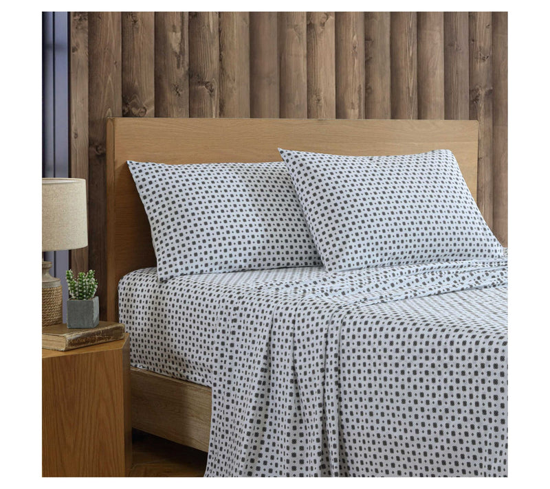 Eddie Bauer Fairisle Sprinkle White-Black Kingeet Set — View 2