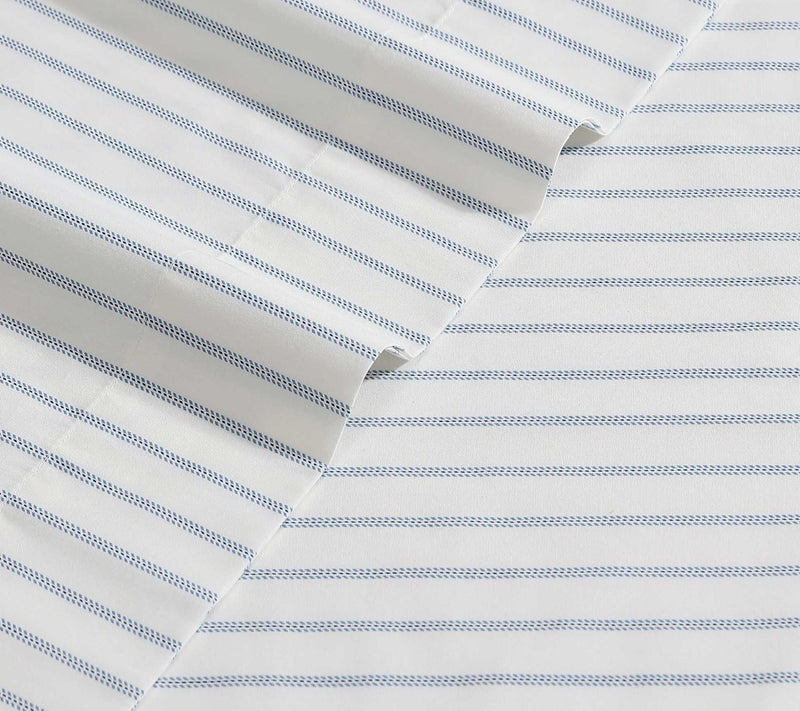 Eddie Bauer Essential Stripe White-Blue Twin Shet Set — View 4