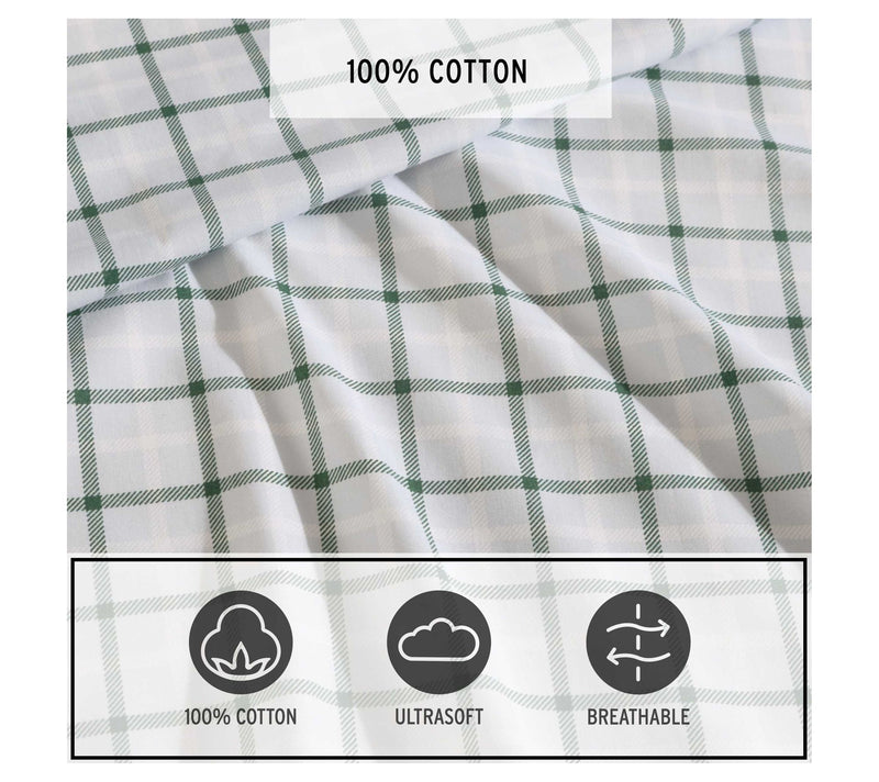 Eddie Bauer Classic Tattersall Plaid Queen SheeSet — View 7
