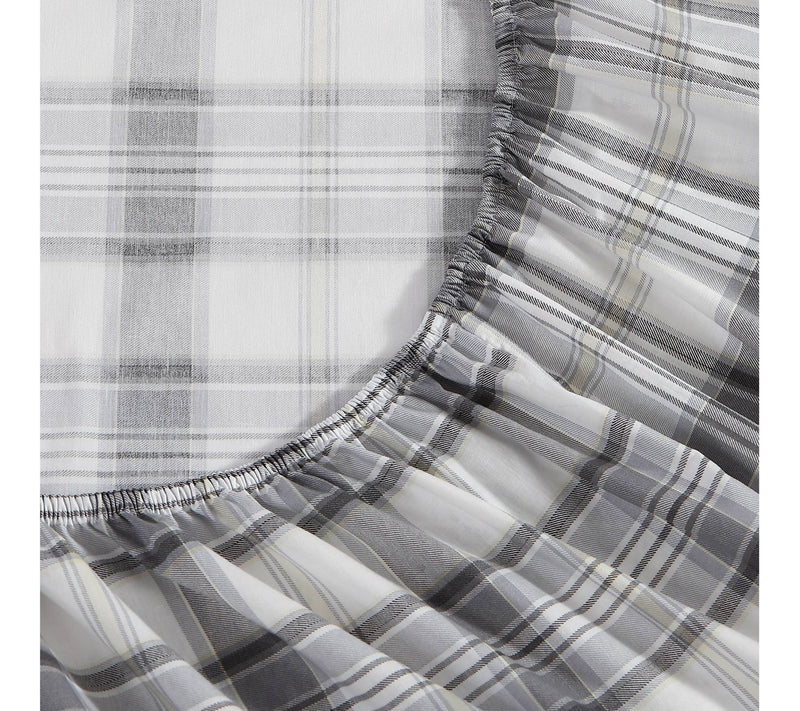Eddie Bauer Chinook Plaid Ivory Queen Sheet Set — View 3