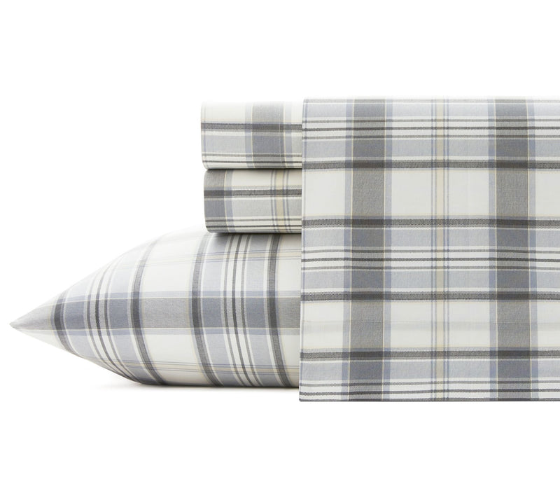 Eddie Bauer Chinook Plaid Ivory Full Sheet Set — Main view