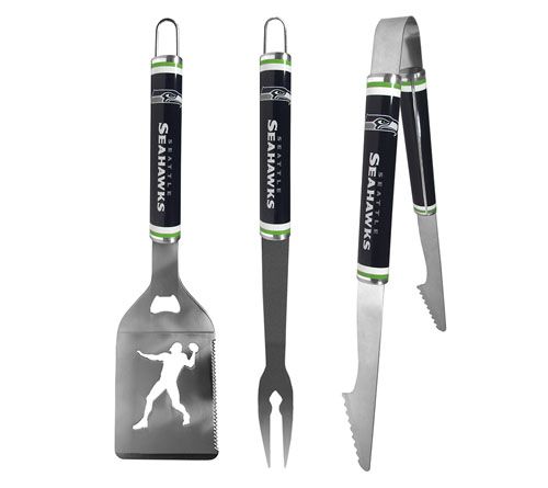Siskiyou Sports NFL Steel 3pc BBQ Tool Set — View 8