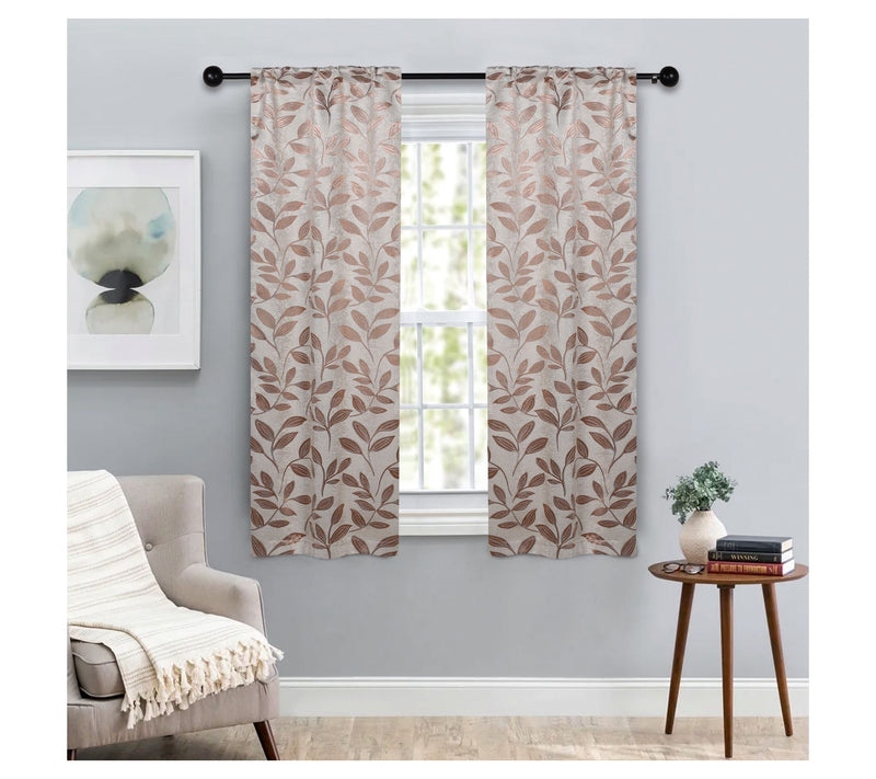 Superior Leaves Room Darkening Curtains Set, 36x63 — View 26