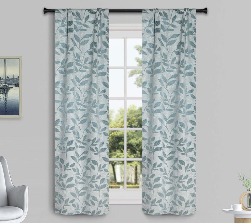 Superior Leaves Room Darkening Curtains Set, 36x63 — View 28