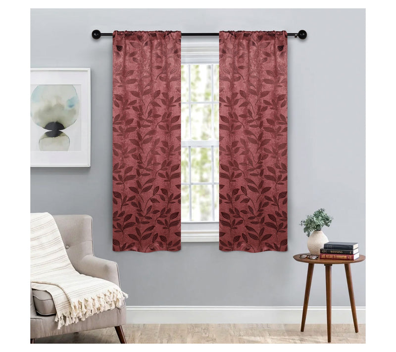 Superior Leaves Room Darkening Curtains Set, 36x63 — View 31