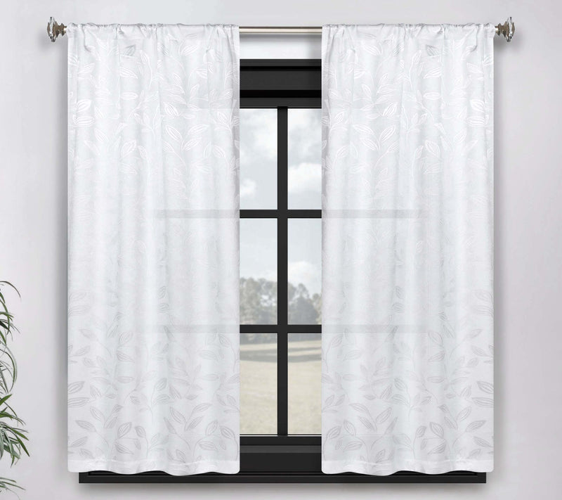 Superior Leaves Room Darkening Curtains Set, 36x63 — View 33