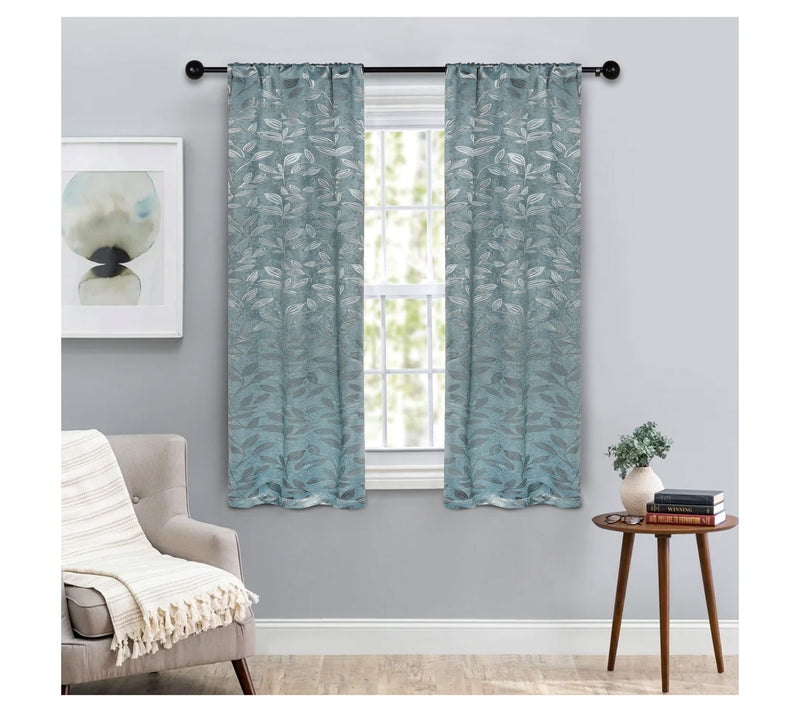 Superior Leaves Room Darkening Curtains Set, 36x63 — View 34