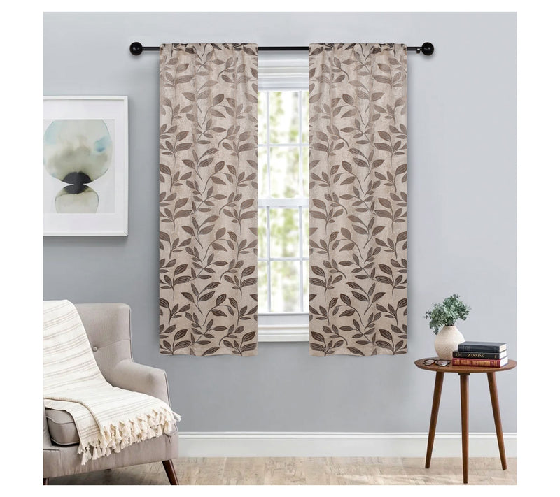 Superior Leaves Room Darkening Curtains Set, 36x63 — View 35