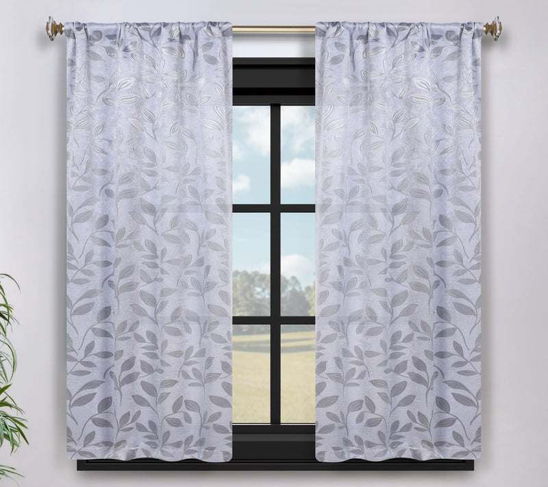 Superior Leaves Room Darkening Curtains Set, 36x63 — View 40