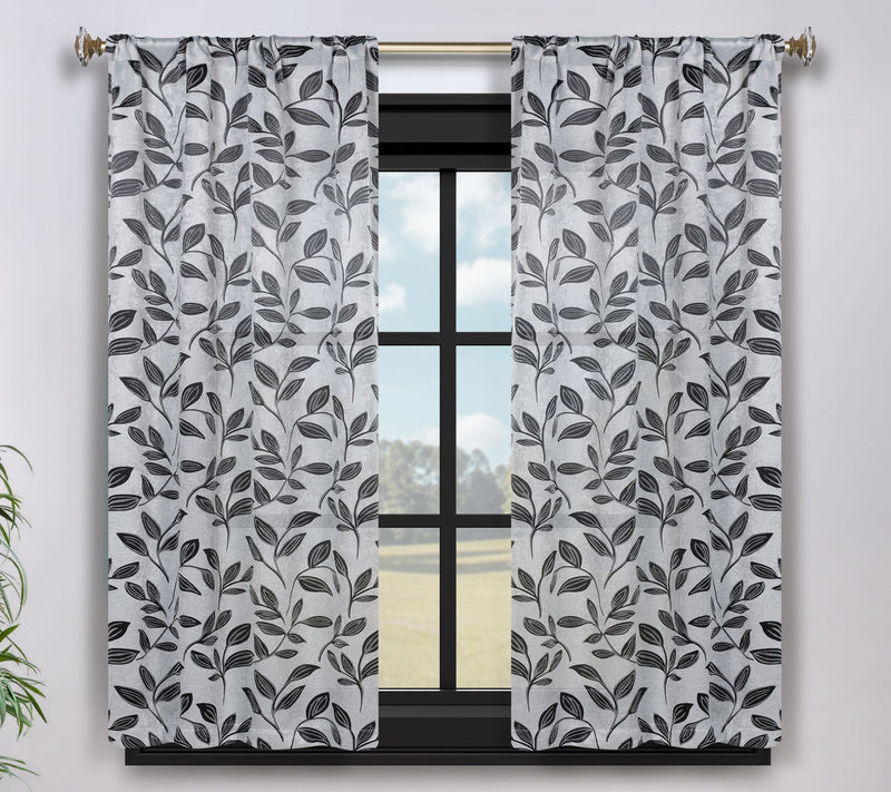 Superior Leaves Room Darkening Curtains Set, 36x63 — View 41
