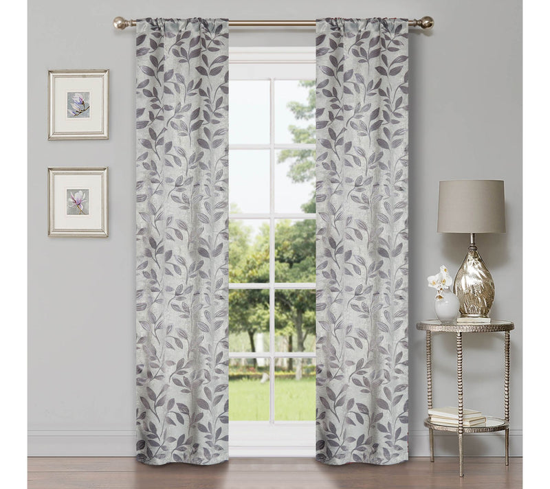 Superior Leaves Room Darkening Curtains Set, 36x72 — View 30