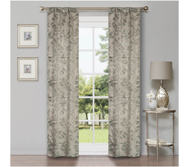 Superior Leaves Room Darkening Curtains Set, 36x72 — View 32