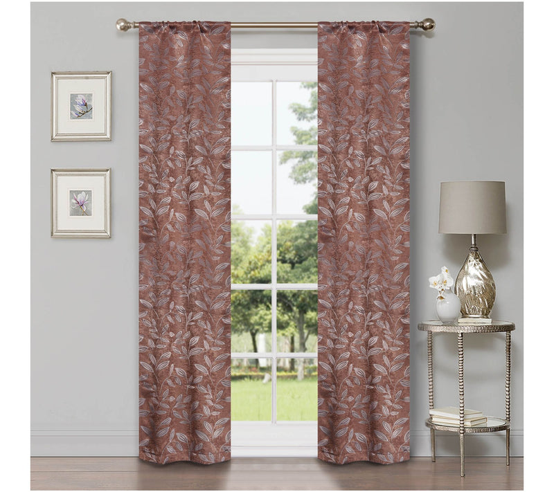 Superior Leaves Room Darkening Curtains Set, 36x72 — View 34