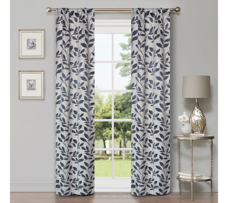 Superior Leaves Room Darkening Curtains Set, 36x72 — View 35