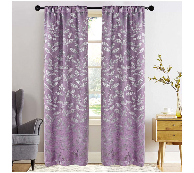 Superior Leaves Room Darkening Curtains Set, 36x72 — View 39