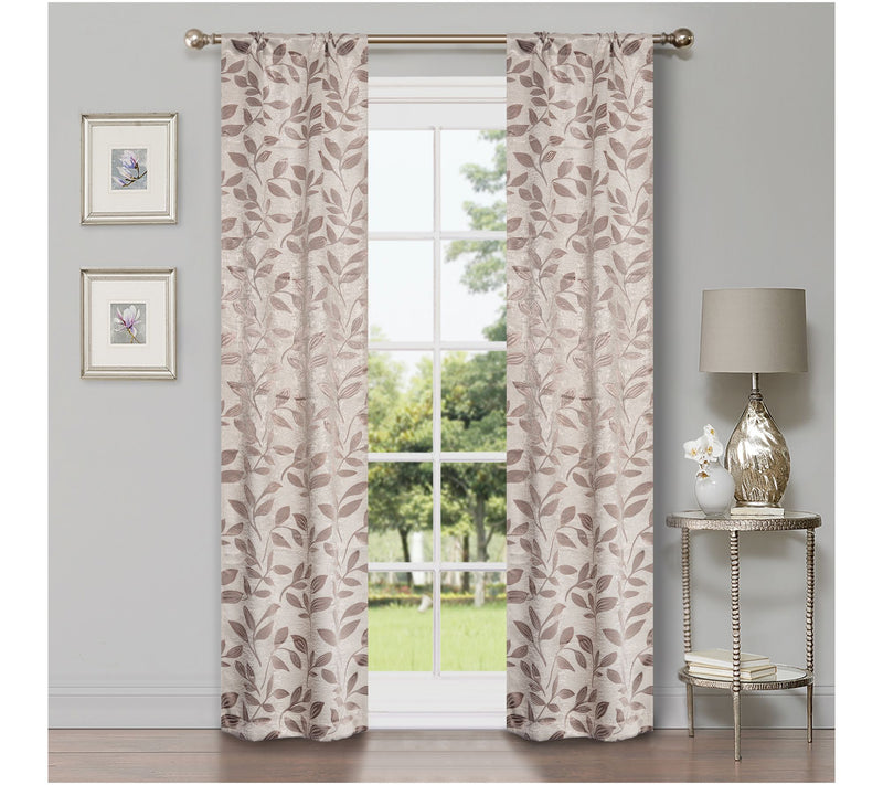 Superior Leaves Room Darkening Curtains Set, 36x72 — View 41