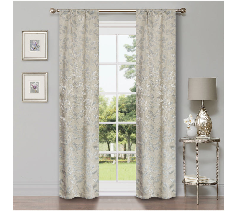 Superior Leaves Room Darkening Curtains Set, 36x72 — Main view