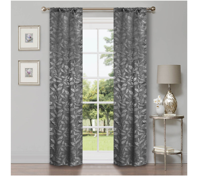 Superior Leaves Room Darkening Curtains Set, 36x72 — View 43