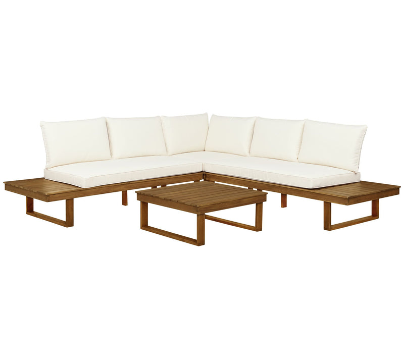 Linon Home Skypark Outdoor 4PC Lovseat Corner Table Set — View 2