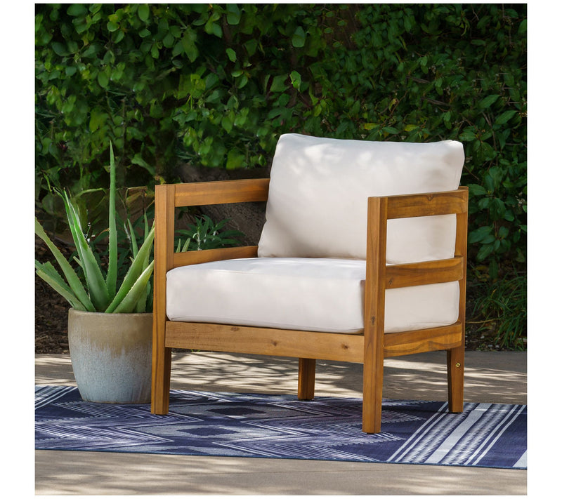 Linon Home Breton Outdoor Brown Club Chair — Main view