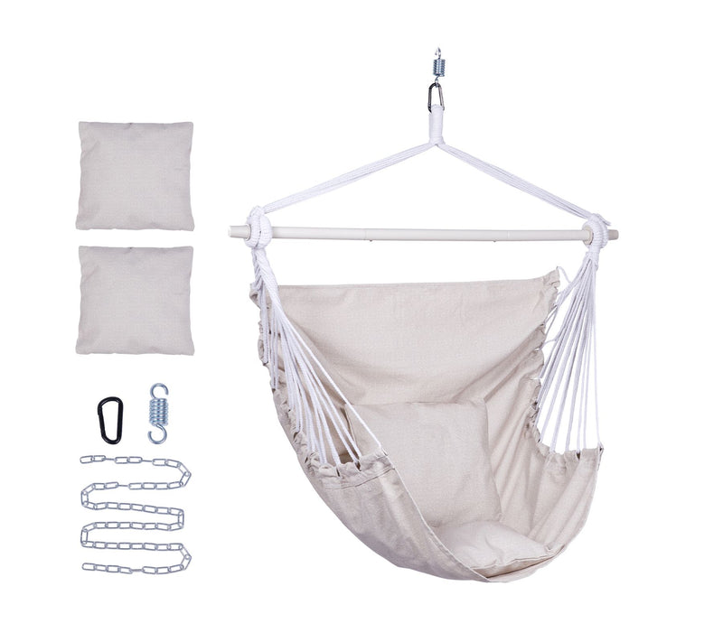 Backyard Expressions Hammock Chair with Pillows — View 3